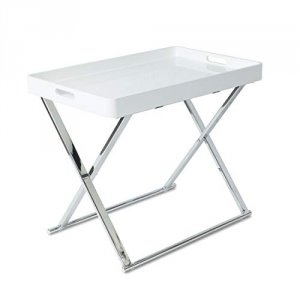 Atlantic 82008008 White Manhatten Tray Table