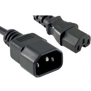 Enet C14C15-6F-ENC C14 To C15 6ft Black Power Extension Cord 14 Awg 15