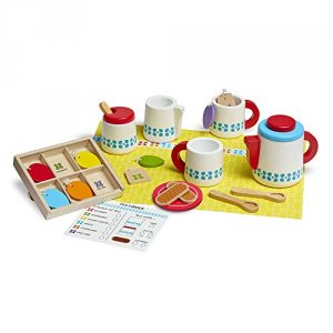 Melissa 9843 Wooden Steep  Serve Tea Set    Play House Kitchens  Play 