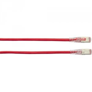 Black C6APC80S-RD-07 Gigatrue 3 Cat6a Patch Cord Red 7ft