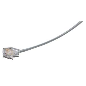 Black EL06MS-04 4ft Telephone Cable Straight-pi