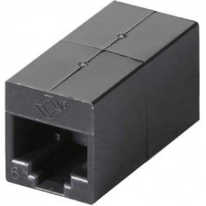 Black FM609 Cat6 Coupler Unhielded Straight