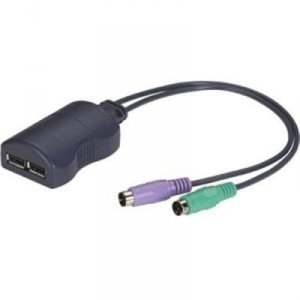 Black KVUSB-PS2 Usb To Ps2 Converter