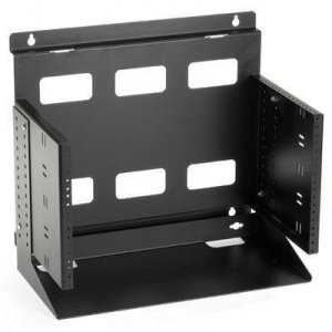 Black RM096A-R2 Wallmount Rack 12in W Adj Shelf