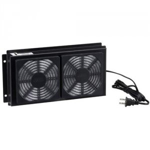 Black RM4002A Pro Series Wallmount Fan Tray 115vac Black Cabinet