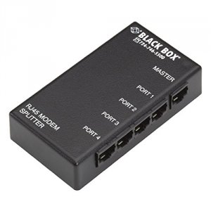 Black TL421A Modem Splitter 4 Port           Rs232-rj45 Format