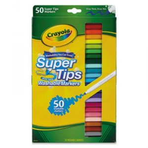 Crayola CYO 585050 Super Tips 50-count Washable Markers - Assorted - 5