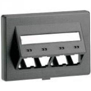 Panduit CFFPEBSL4BL Mini-com Snap-on Modular Furniture Faceplate