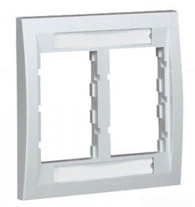 Panduit CBEIW-2GY Mini-com Executive Faceplate Frame