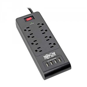 Tripp TLP864USBB Surge Protector Power Strip 8-outlets 4 Usb Ports 6ft