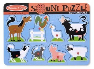 Melissa 726 Farm Animals Sound Puzzle       Puzzles Wooden Sound Puzzl