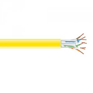 Black C6ABC50-YL-1000 1000ft Cat6a Solid Riser Yellow