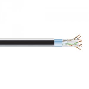 Black EVNSL0608A-1000 Cat6 Shielded 400-mhz Solid Bulk Cable (