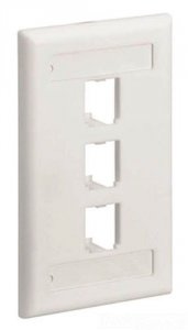 Panduit CFPL3EIY Mini-com Classic Series Faceplates With Label And Lab