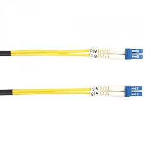 Black FOSM-015M-LCLC 15m Fiber Patch Cable Sm 9      Micron Lc To Lc