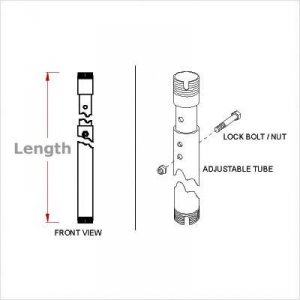 Peerless AEC0507-S 5-7in Adjust Extnsion Column