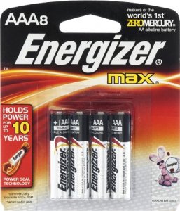 Energizer E92MP-8 Max Alkaline Aaa Batteries, 8 Pack - For Multipurpos