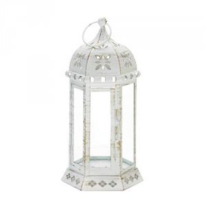 Gallery 10018606 Large Distressed Floral Lantern