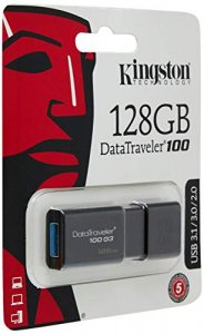 Kingston DT100G3/128GB Memory Dt100g3 128gb 128gb Usb 3.0 Datatraveler