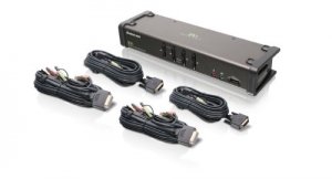 Iogear GCS1104 Kvm  4-port Dvi Kvmp Switch With Audio And Cables Retai