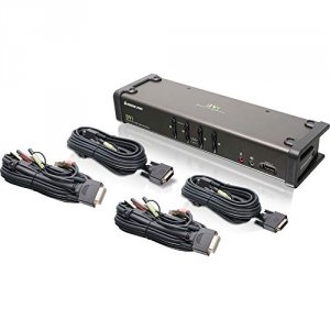 Iogear GCS1104 Kvm  4-port Dvi Kvmp Switch With Audio And Cables Retai