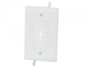 Monoprice 12584 Cbl Plate, Flex Open_1-gang_ White