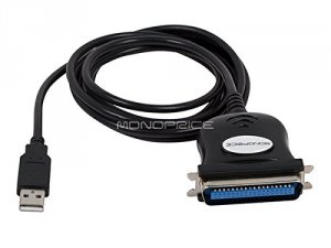 Monoprice 8658 Usb To Parallel(cn36 Male  Ieee1284) Converter Cable - 