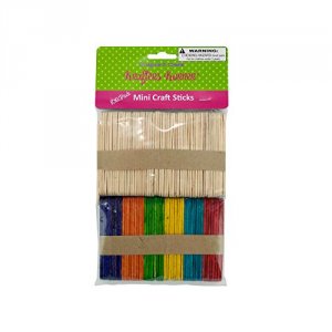 Krafters CC536 Multi-colored  Natural Mini Craft Sticks