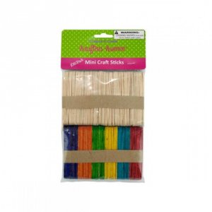 Krafters CC536 Multi-colored  Natural Mini Craft Sticks