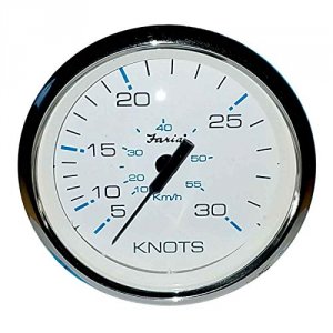 Faria F33821 Faria 4 Speedometer 30 Knot Chesapeake White Stainless St