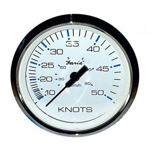 Faria F33822 Faria 4 Speedometer 50 Knot Chesapeake White Stainless St