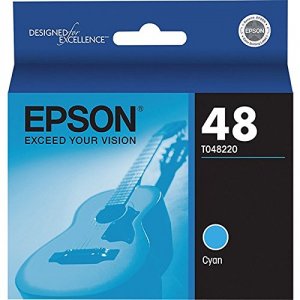 Original Epson T048220-S T0482 Ink Cartridge - Inkjet - Cyan - 1 Each