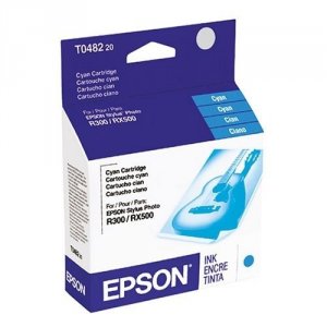 Original Epson T048220-S T0482 Ink Cartridge - Inkjet - Cyan - 1 Each