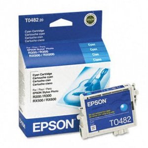 Original Epson T048220-S T0482 Ink Cartridge - Inkjet - Cyan - 1 Each