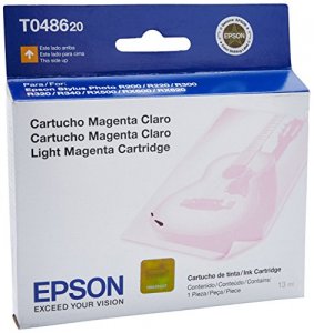 Original Epson T048620-S T0486 Ink Cartridge - Inkjet - Light Magenta 