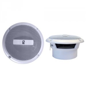 Poly-planar MA3013W 3 Round Flush-mount Compnent Speakers - (pair) Whi