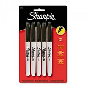 Dymo 2039734 Sharpie Fine Black 5ct Srp