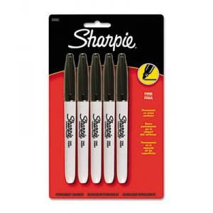 Dymo 2039734 Sharpie Fine Black 5ct Srp