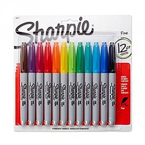 Dymo 2039564 M Sharpie Fine 12 Clr Set Carded