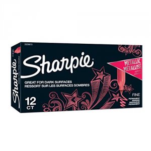 Dymo 2029673 Sharpie Metallic Fn Mkr Ruby 12ct Os