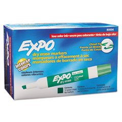 Dymo 80004 Expo 2 Chisel Marker Grn 12 Pack