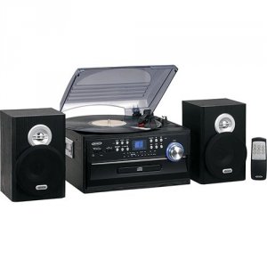 Jensen JEN-JTA-475B 3-speed Turntable With Cd44; Cassette  Am And Fm S