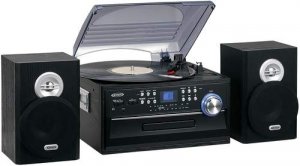 Jensen JEN-JTA-475B 3-speed Turntable With Cd44; Cassette  Am And Fm S