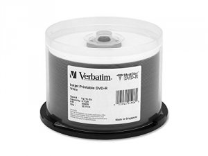 Verbatim 94906 Medidisc Dvd-r, , 4.7gb, 8x, Branded, White Inkjet Prin