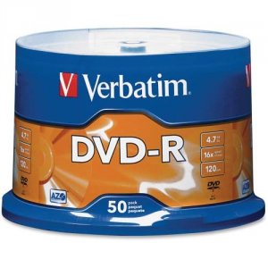 Verbatim 95101 Azo Dvd-r 4.7gb 16x With Branded Surface - 50pk Spindle