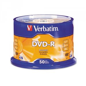 Verbatim 95101 Azo Dvd-r 4.7gb 16x With Branded Surface - 50pk Spindle