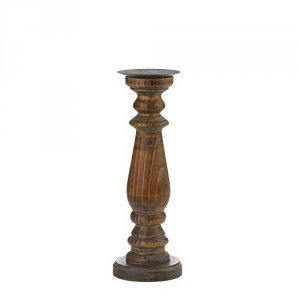 Gallery 10018670 Tall Antique-style Wooden Candleholder