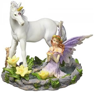 Dragon 14579 Fairy And Unicorn Statue 100