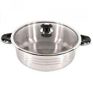 Super SXDF10 Superx 10 Quart Stainless Steel Oval Pot With Lid