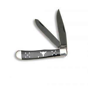 Cattlemans CC0002BD Cattleman Trapper 3.25 In Blade Black Delrin Handl